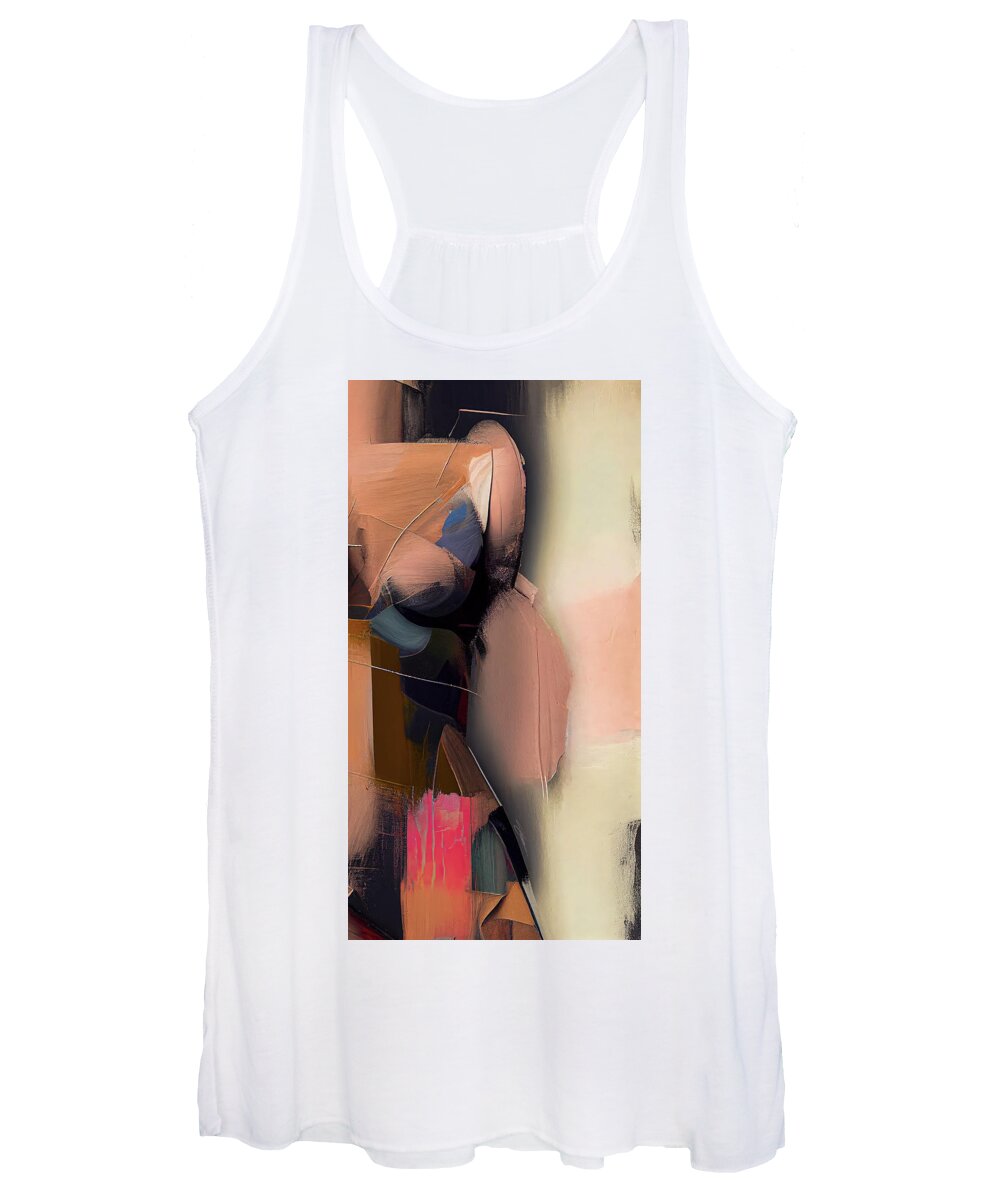 Abstract Women's Tank Top featuring the digital art Abstract Torso Right by Shehan Wicks