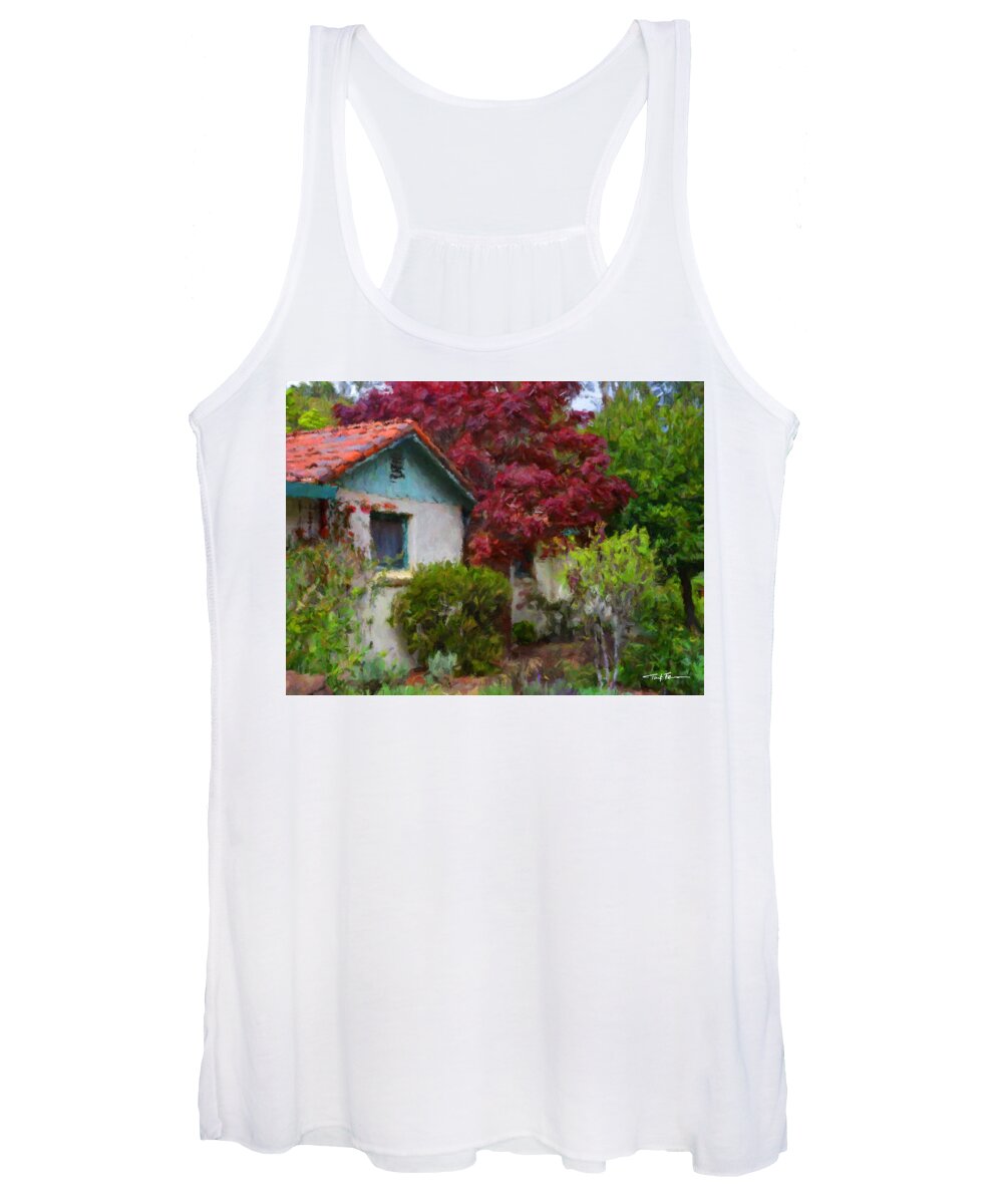 Home Women's Tank Top featuring the painting Afternoon in Los Gatos, California by Trask Ferrero