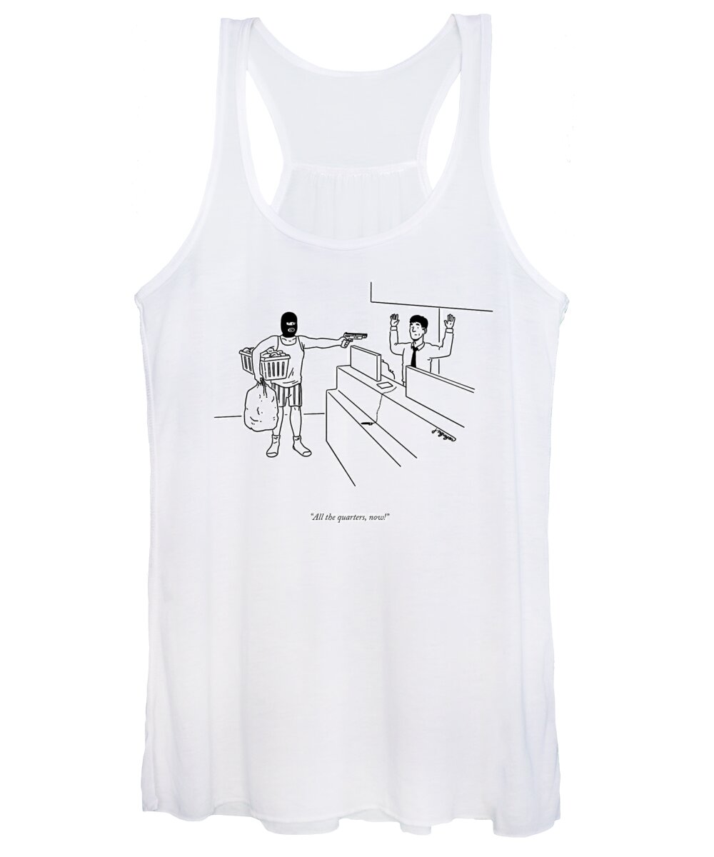 A23272 Women's Tank Top featuring the drawing All The Quarters by Jeremy Nguyen