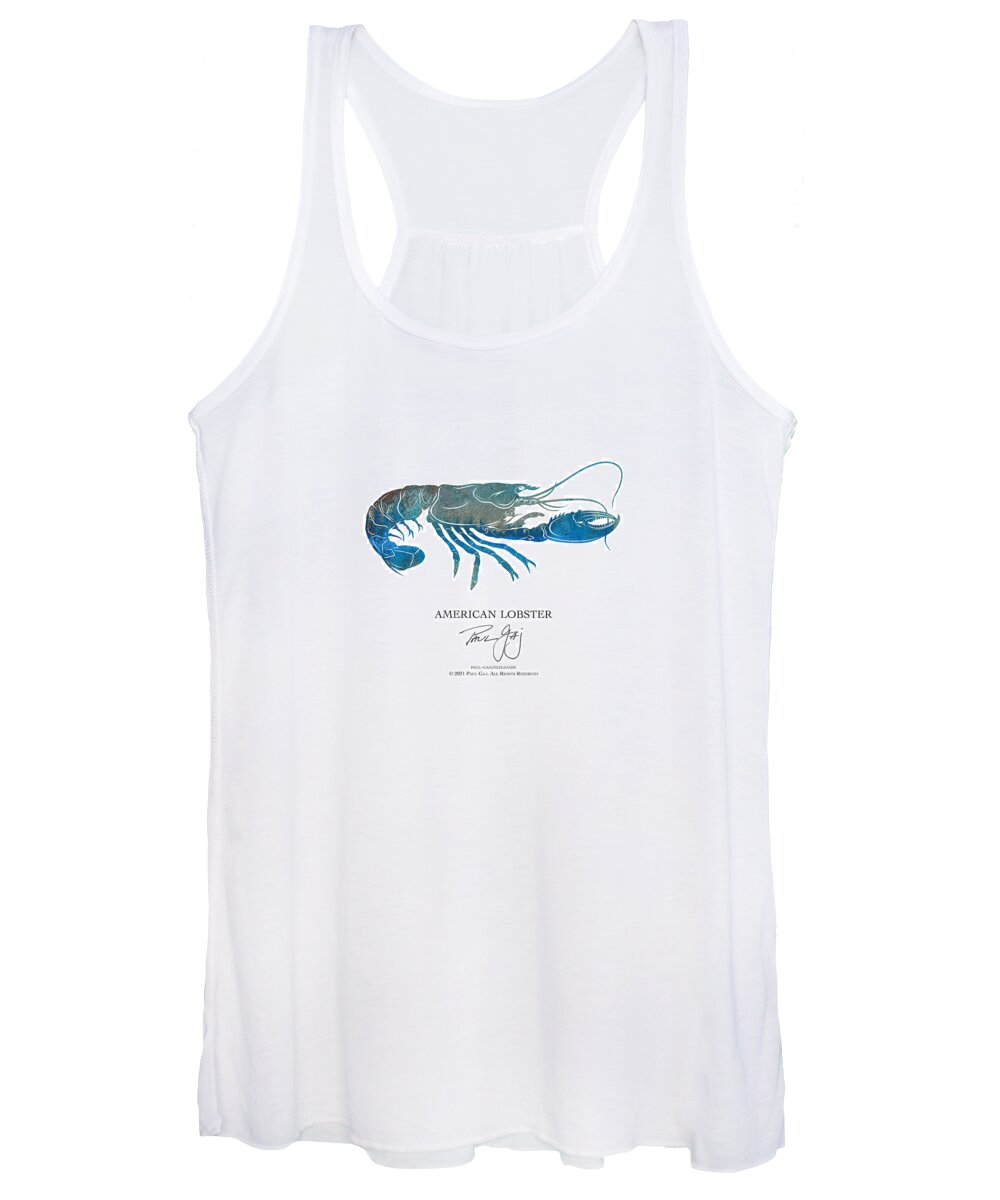  Women's Tank Top featuring the mixed media American Lobster by Paul Gaj