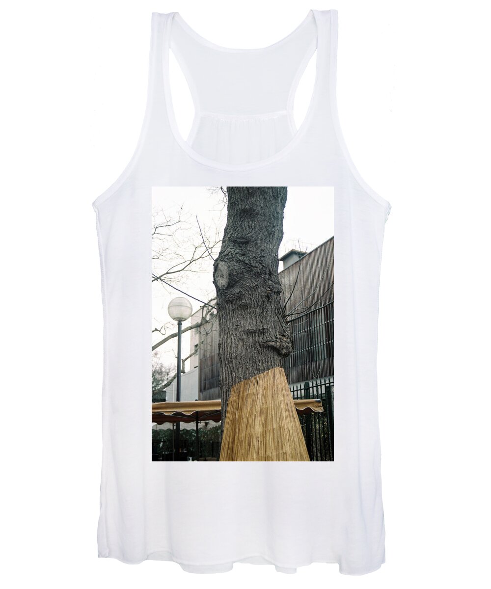 Tree Women's Tank Top featuring the photograph An almost human tree by Barthelemy De Mazenod