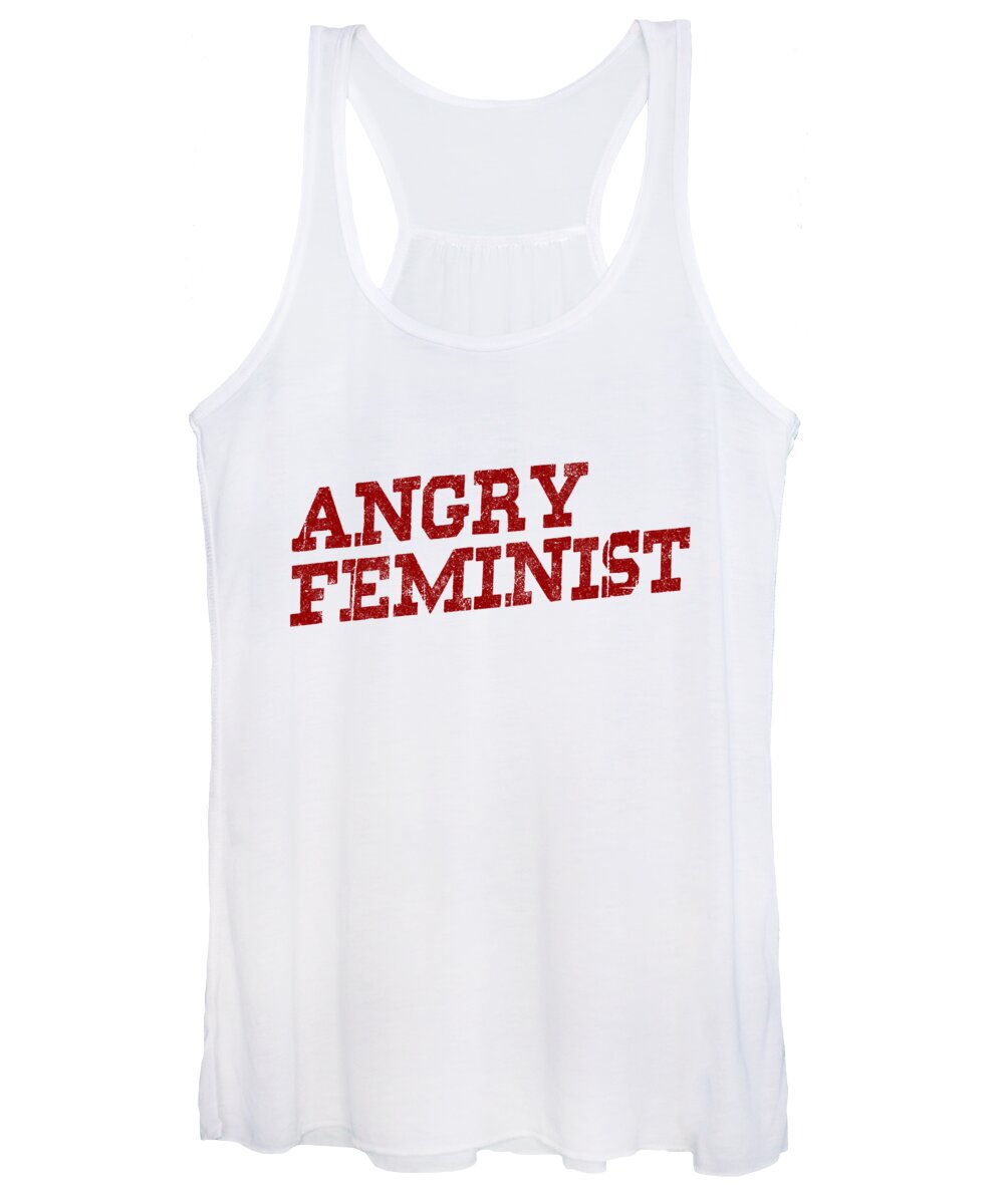 Independent Women's Tank Top featuring the digital art Angry Feminist by Jacob Zelazny