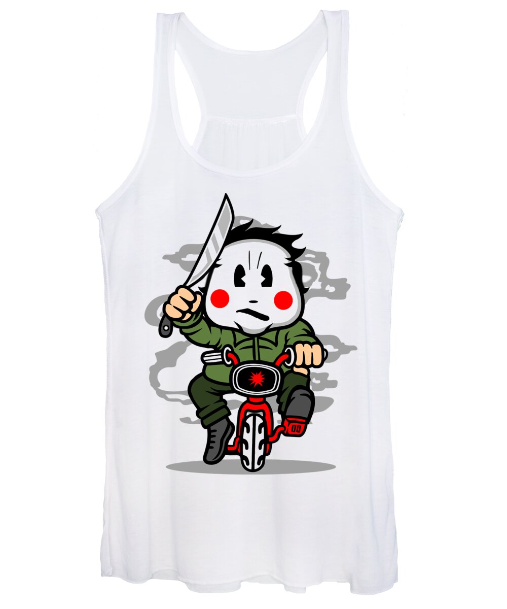 Angry Women's Tank Top featuring the digital art Angry minibiker by Long Shot