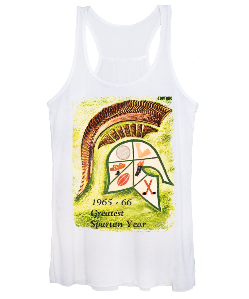 Notre Dame Women's Tank Top featuring the mixed media 1966 Notre Dame vs. Michigan State by Row One Brand