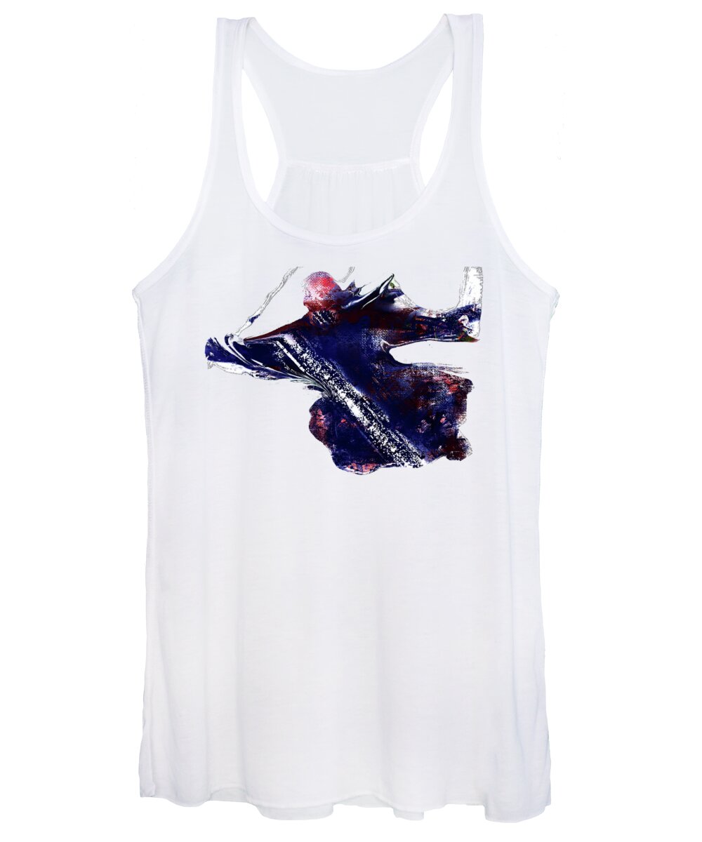 Flying Figure Women's Tank Top featuring the digital art Lifted by Marina Flournoy