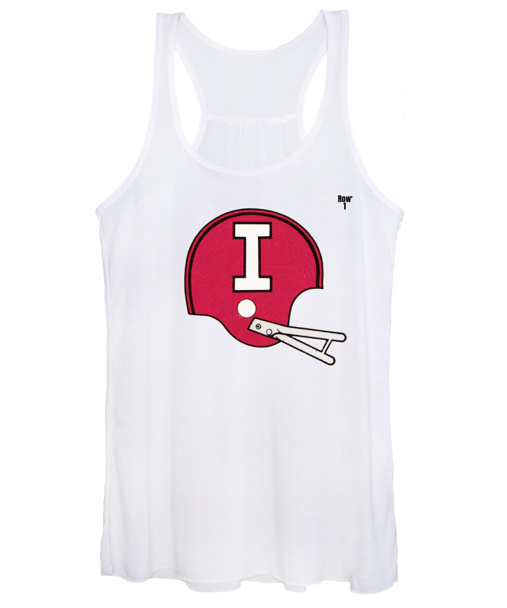 1980 Women's Tank Top featuring the mixed media 1980 Wisconsin Badgers vs. Indiana Hoosiers Football Ticket Art by Row One Brand