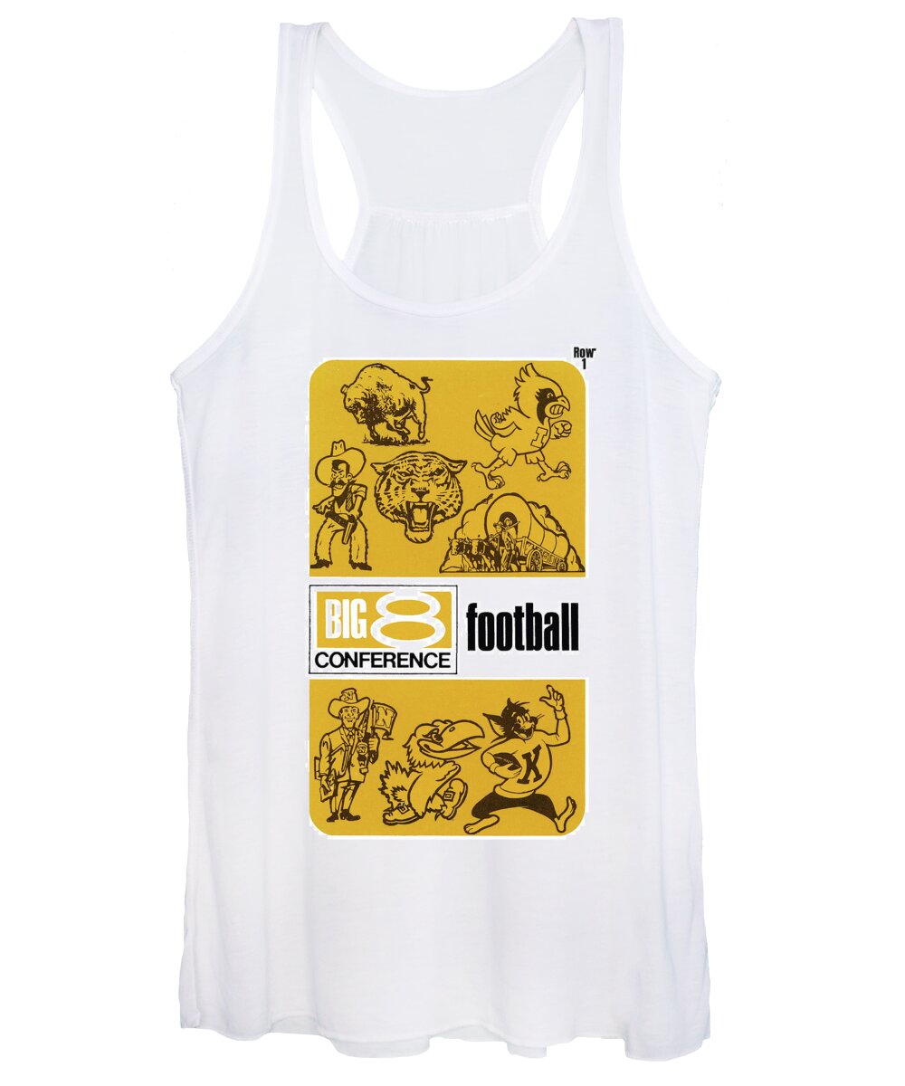 Row One Brand Women's Tank Top featuring the mixed media 1969 Big Eight Football Poster by Row One Brand