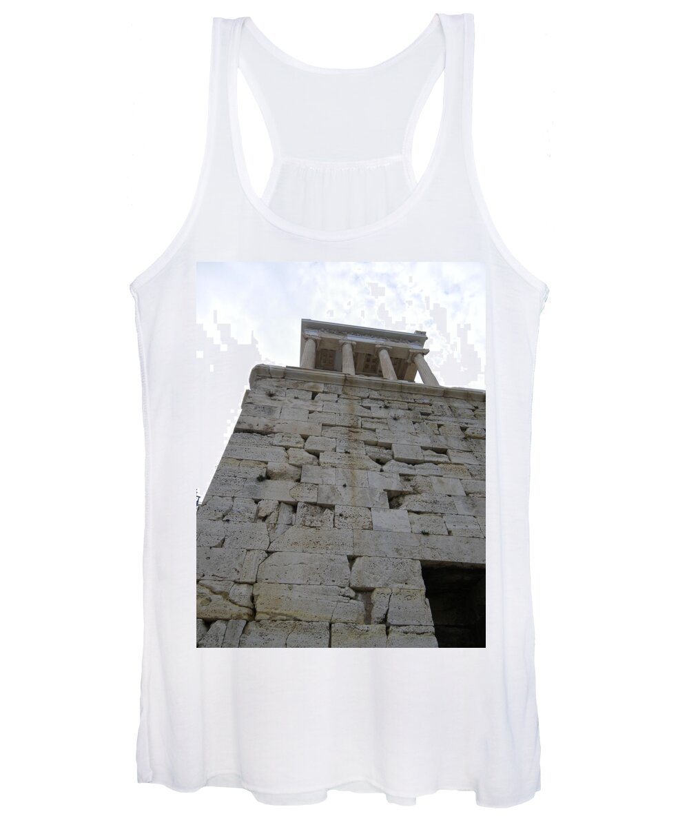 Temple Of Athena Nike Women's Tank Top featuring the photograph Athena Nike by Lisa Mutch