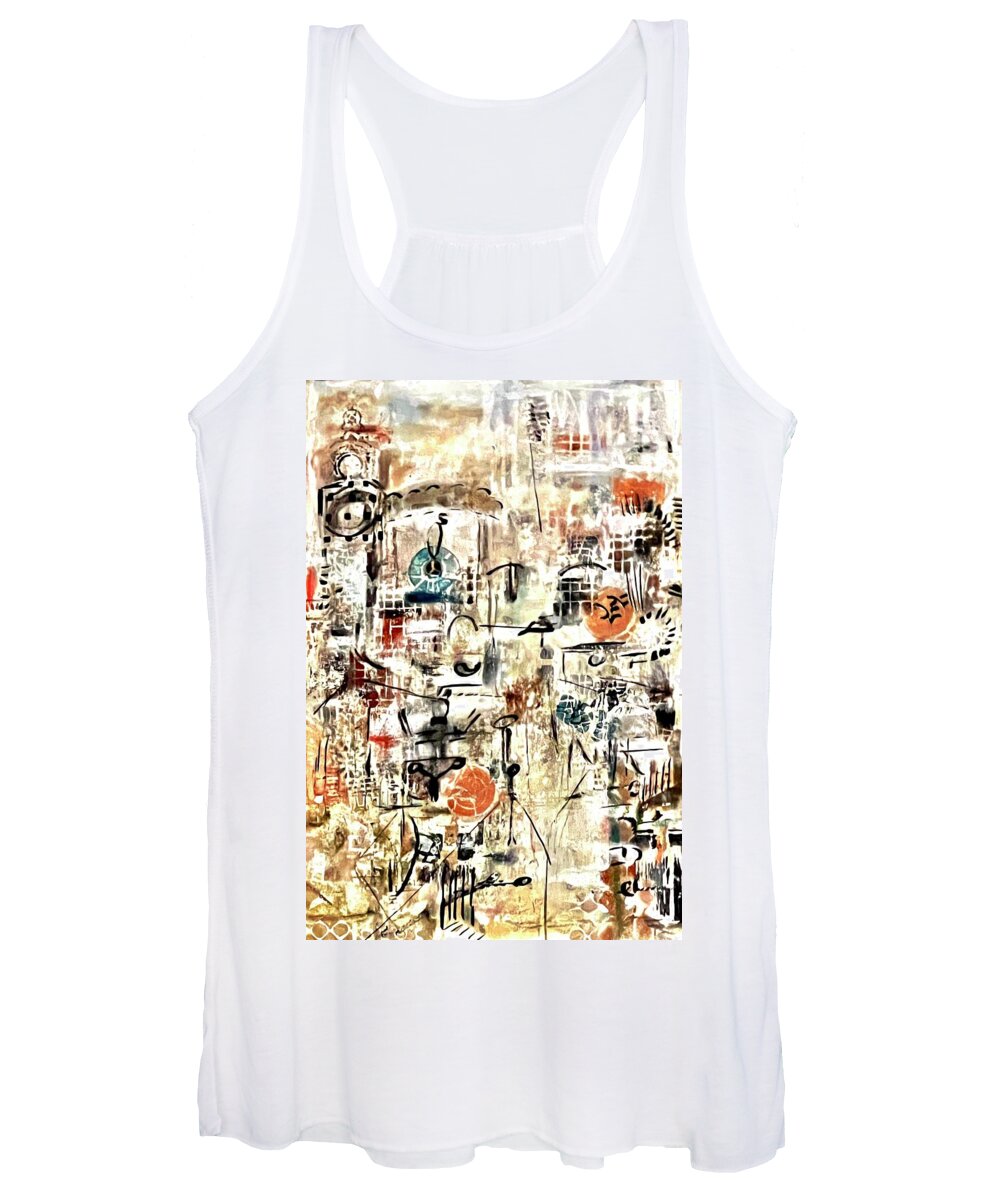Award Winning Women's Tank Top featuring the painting Balancing Act by Tommy McDonell