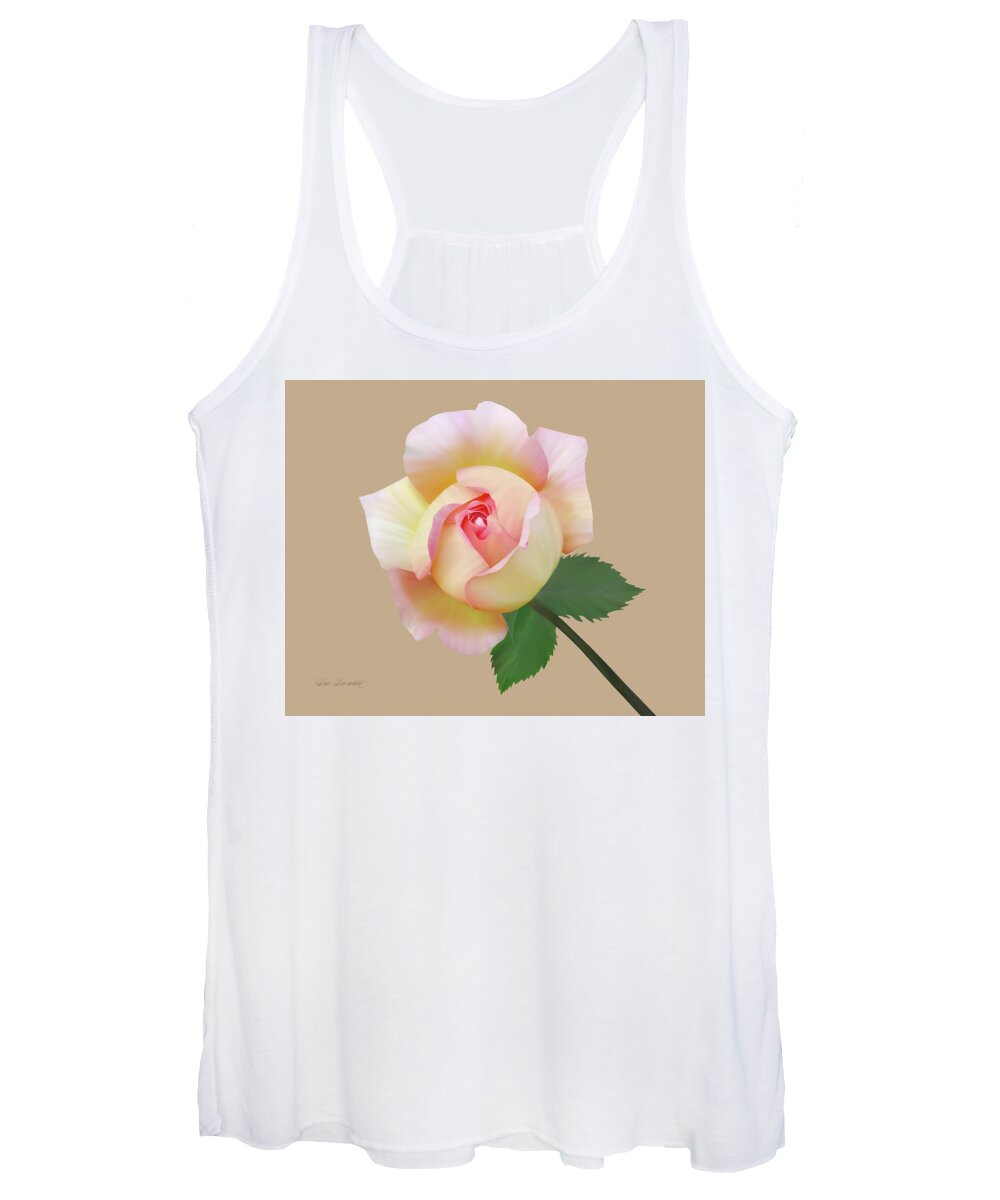 Abstract Women's Tank Top featuring the photograph Beautiful Painted Rose by Sue Leonard