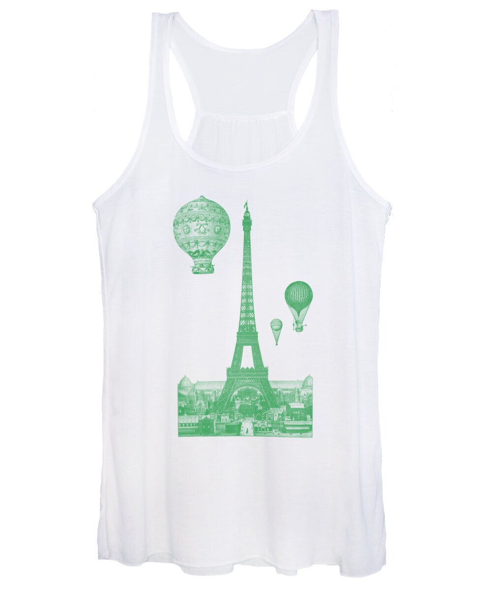 Eiffel Tower Women's Tank Top featuring the digital art Beautiful Paris by Madame Memento