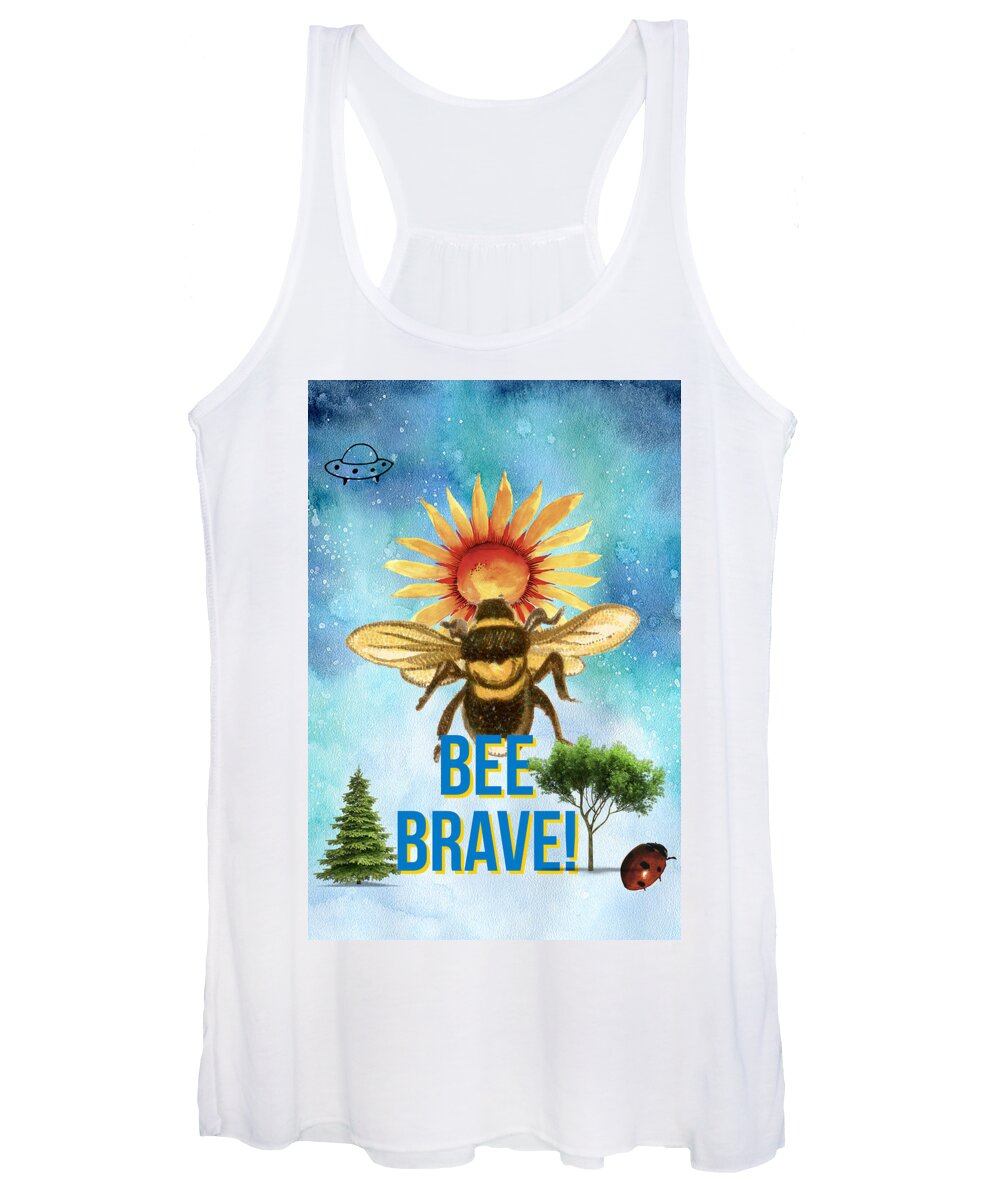 Be Brave Women's Tank Top featuring the photograph Bee Brave by W Craig Photography