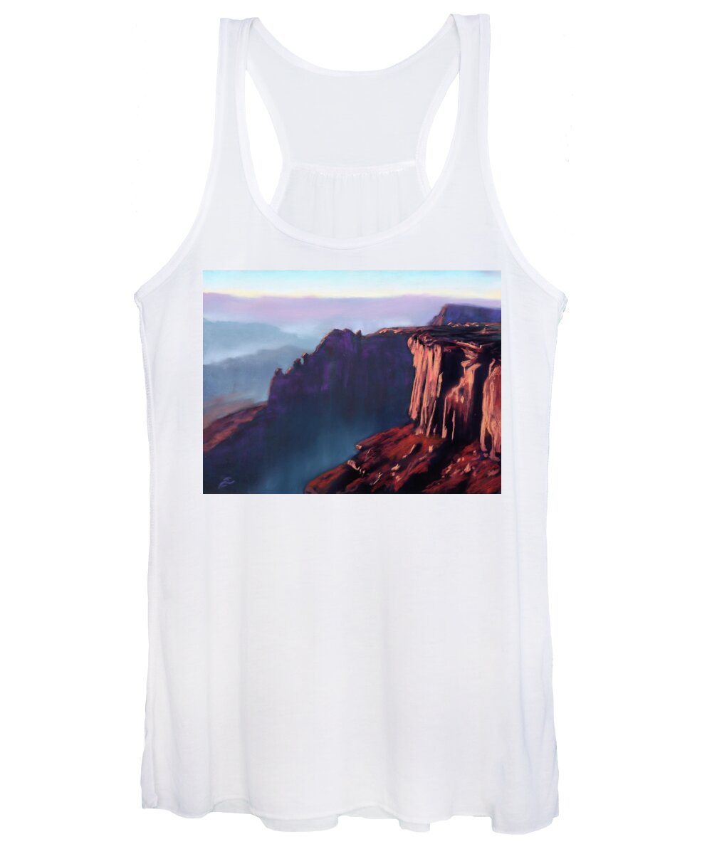 Landscape Women's Tank Top featuring the painting Beyond This Place by Sandi Snead