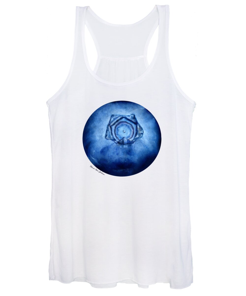 Blueberry Women's Tank Top featuring the pastel Big 'ol Bodacious Blueberry by Shana Rowe Jackson