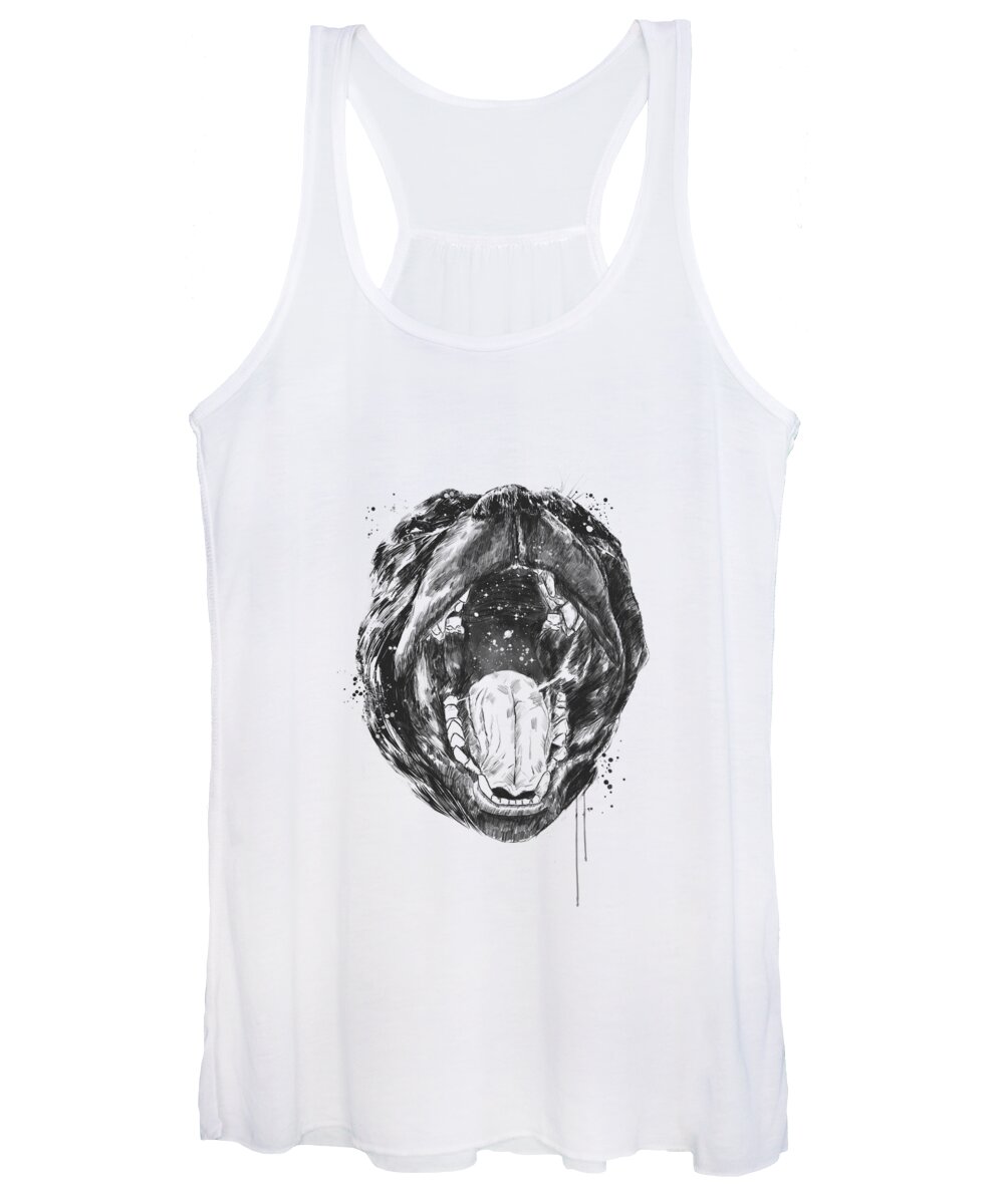 Animals Women's Tank Top featuring the drawing Birth of the universe by Balazs Solti
