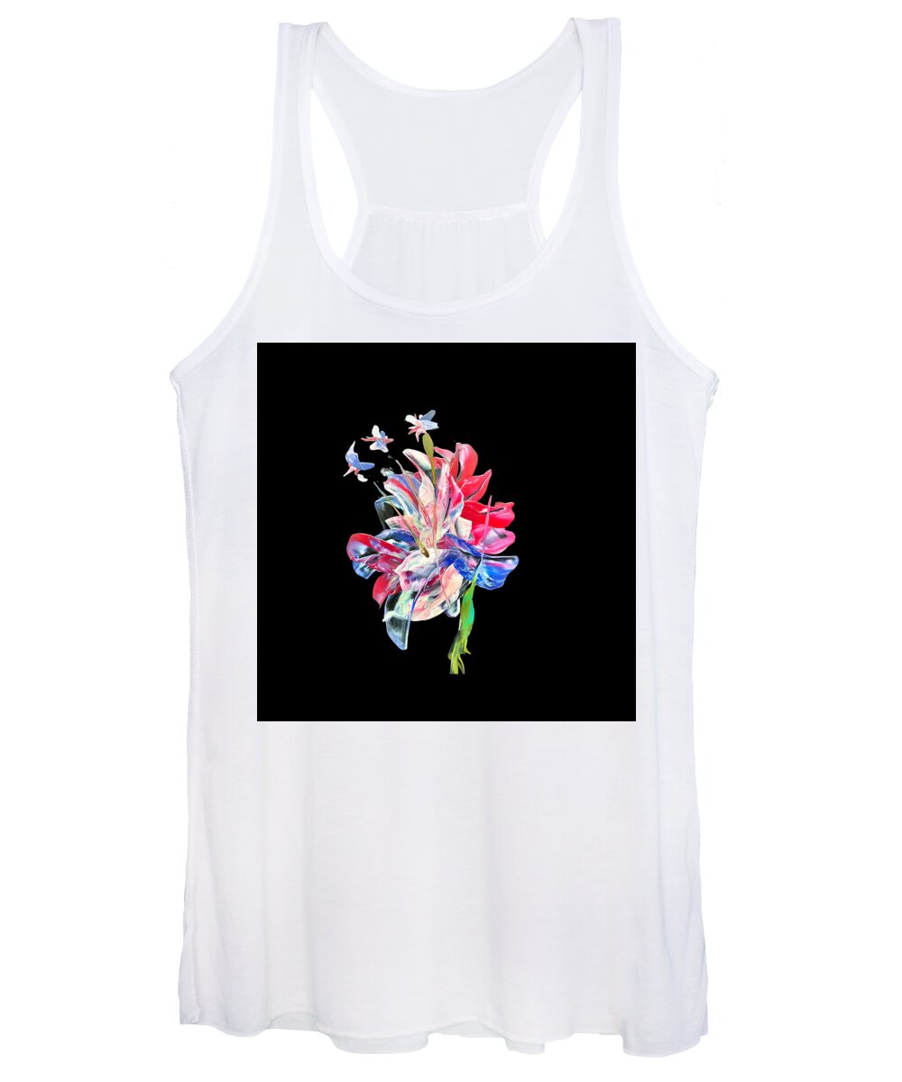  Women's Tank Top featuring the painting Blossoms by Tommy McDonell