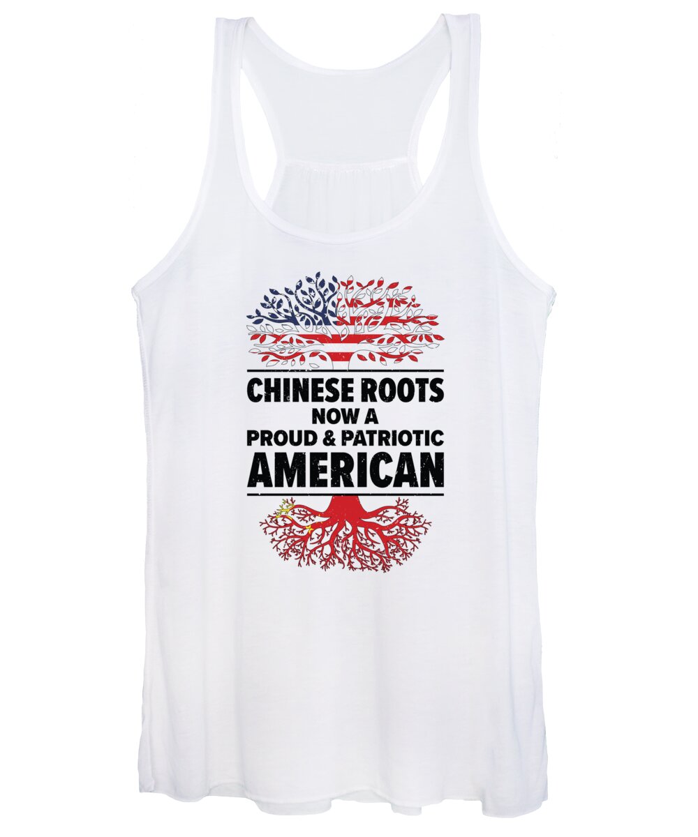 China Women's Tank Top featuring the digital art Born Chinese China American USA Citizenship by Toms Tee Store