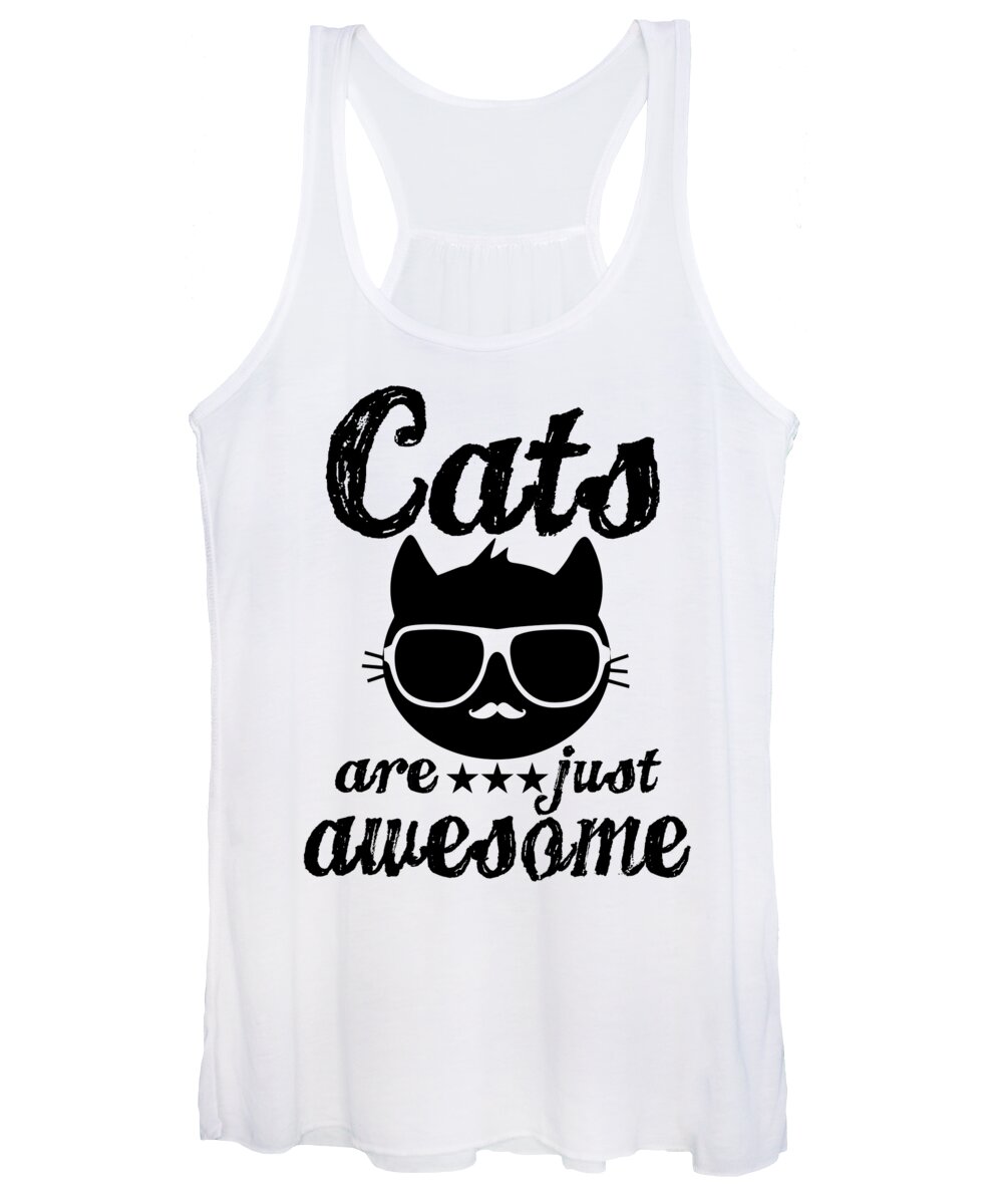 Cat Sunglasses Women's Tank Top featuring the digital art Cats Are Just Awesome by Jacob Zelazny