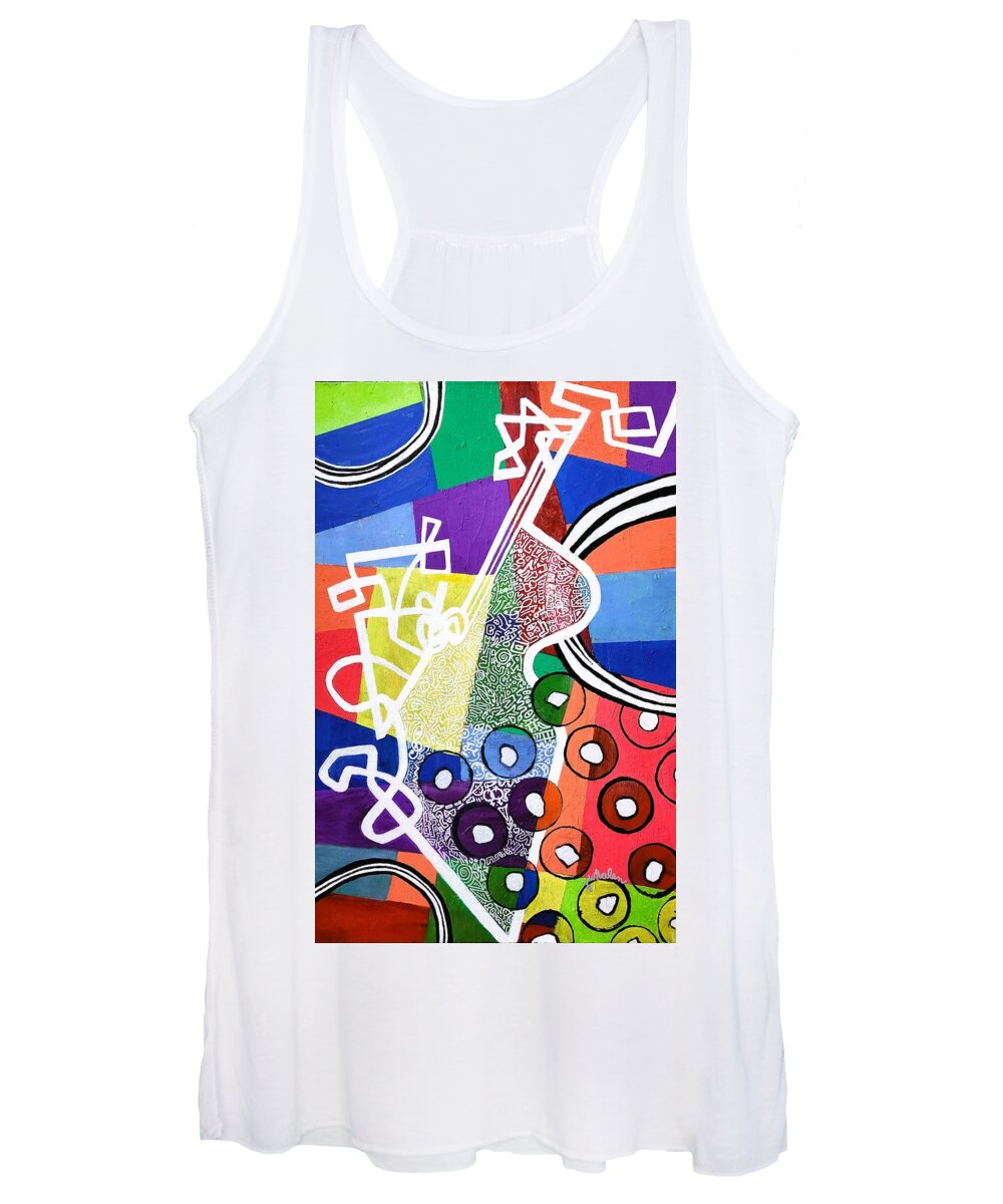 Contemporary Women's Tank Top featuring the painting Chaos and Creation - for Sir Paul McCartney by Jim Whalen