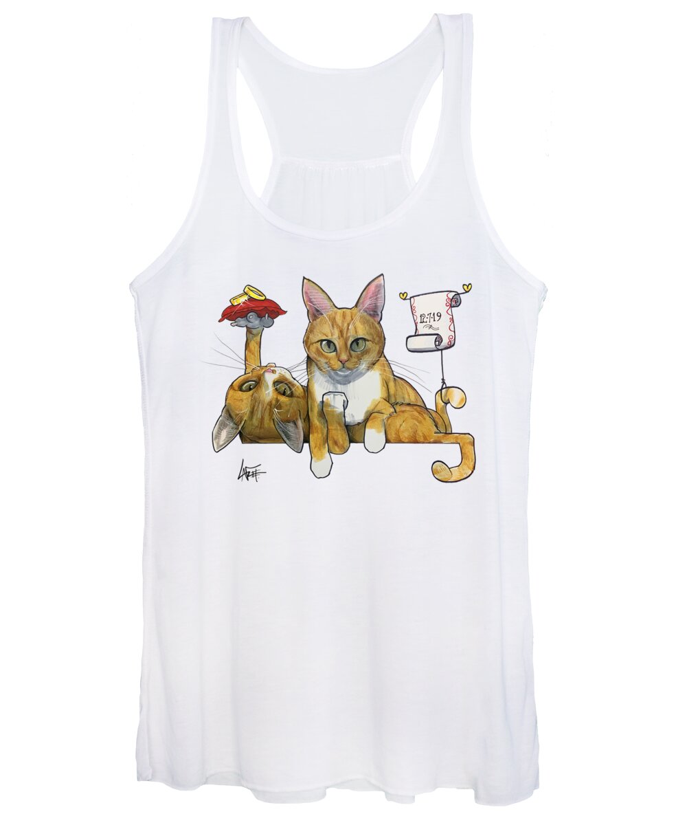 Charles Women's Tank Top featuring the drawing Charles 5292 by Canine Caricatures By John LaFree