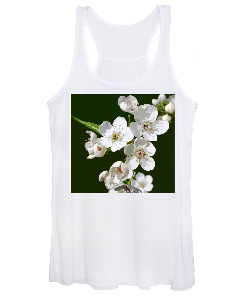 Blossom Women's Tank Top featuring the painting Cherry Blossom 1 by Judy Cuddehe