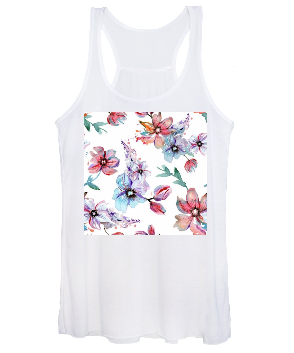 Art Women's Tank Top featuring the painting Claire by Zazzy Art Bar