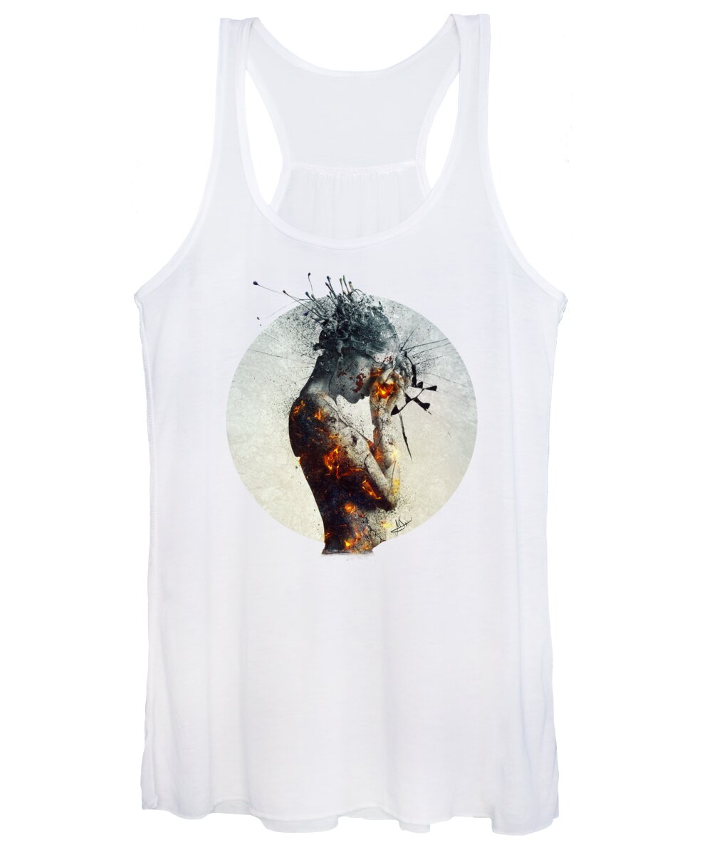 #faatoppicks Women's Tank Top featuring the digital art Deliberation by Mario Sanchez Nevado