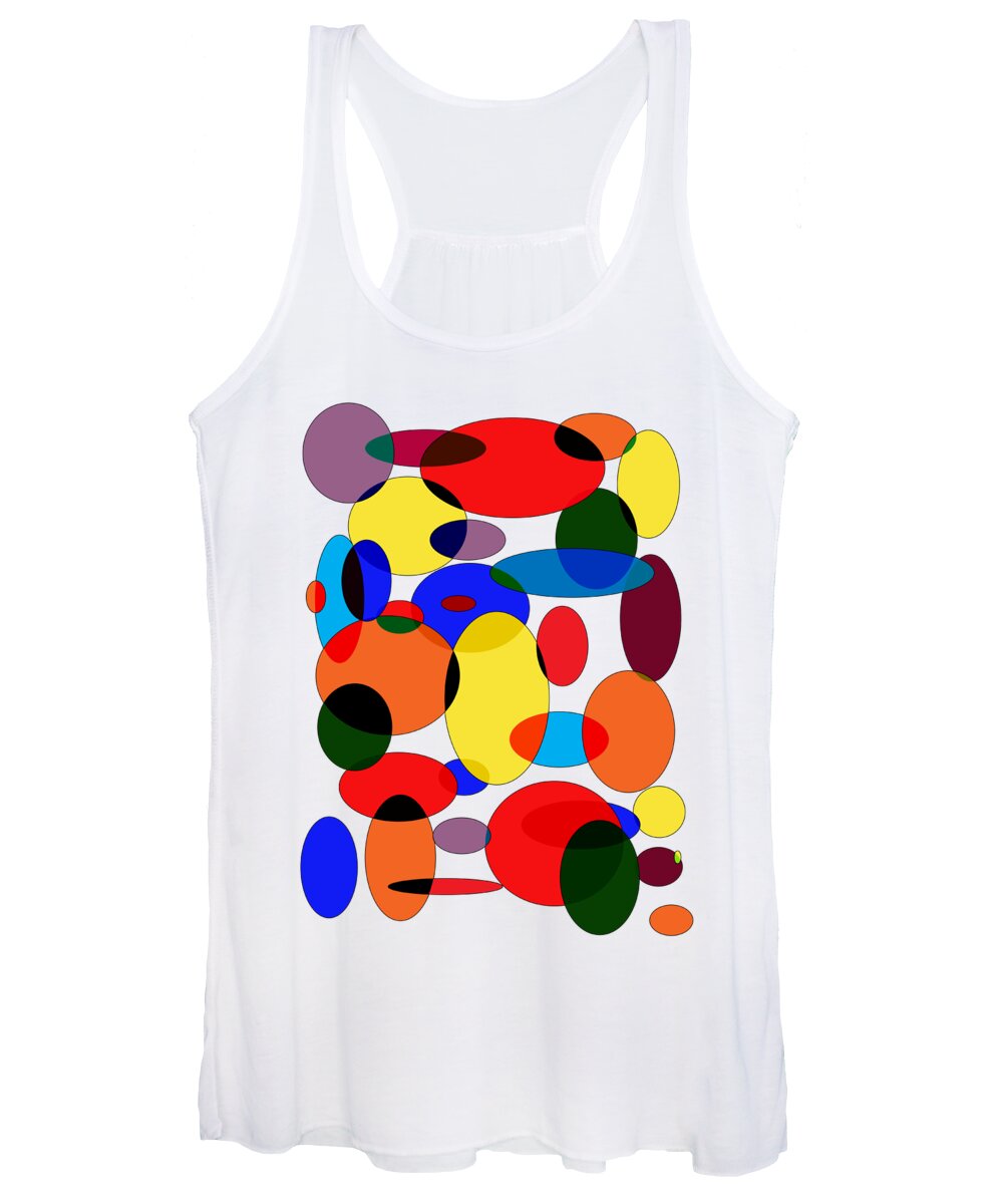 Abstract Women's Tank Top featuring the digital art Elipsoid by George Pennington