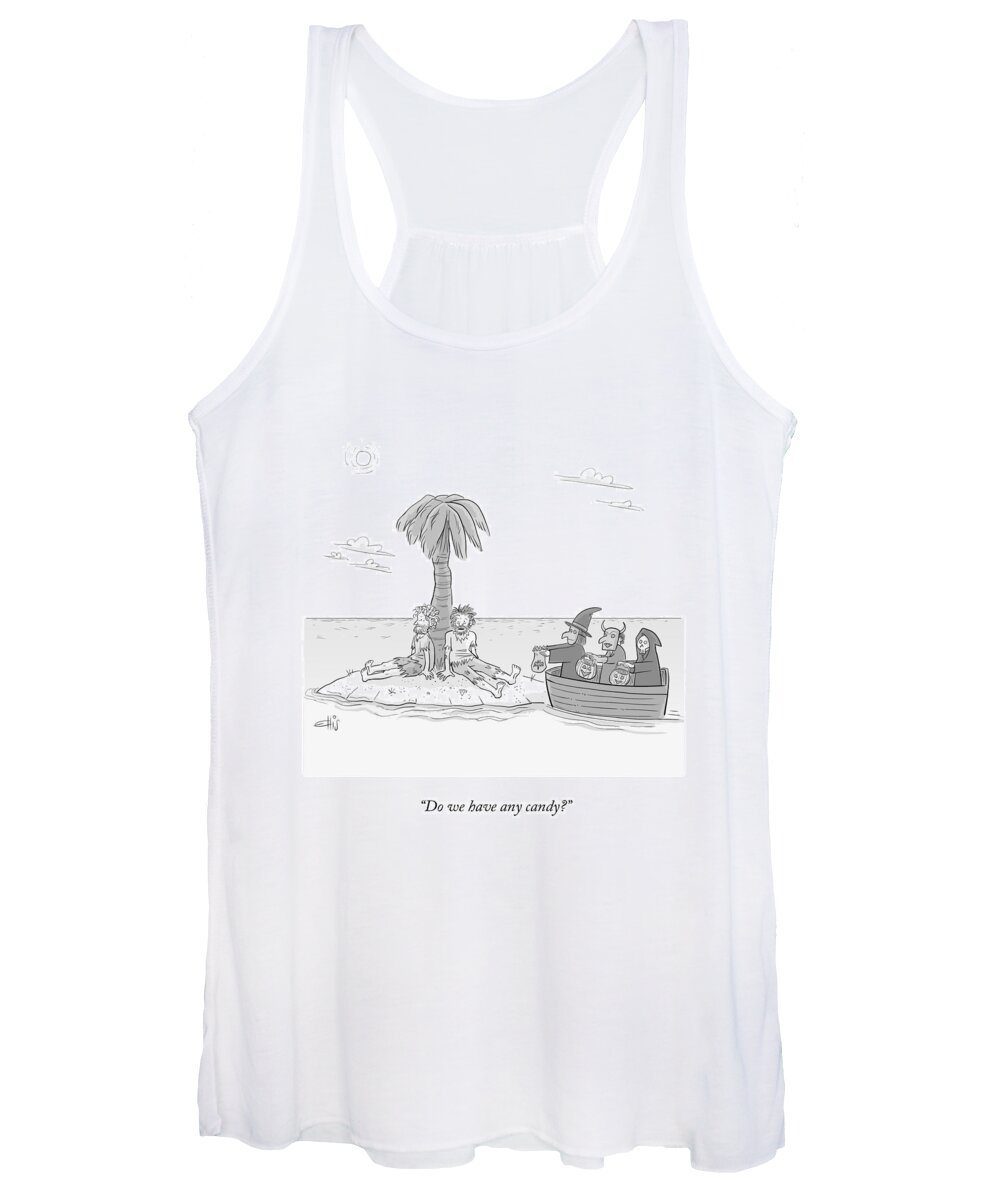 Do We Have Any Candy? Women's Tank Top featuring the drawing Do We Have Any Candy? by Ellis Rosen