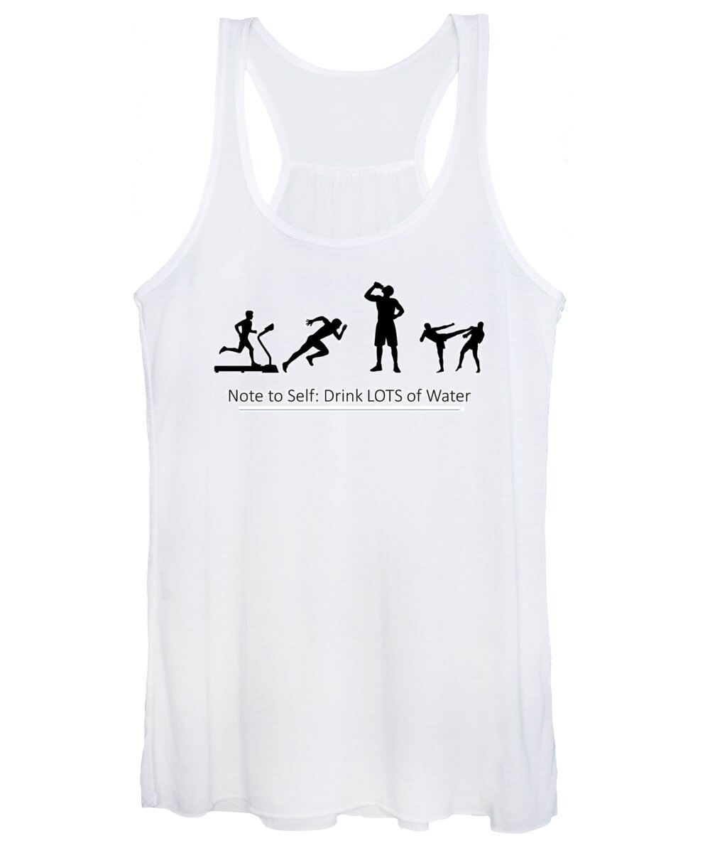 Sports Women's Tank Top featuring the photograph Drink LOTS of Water - Men by Nancy Ayanna Wyatt