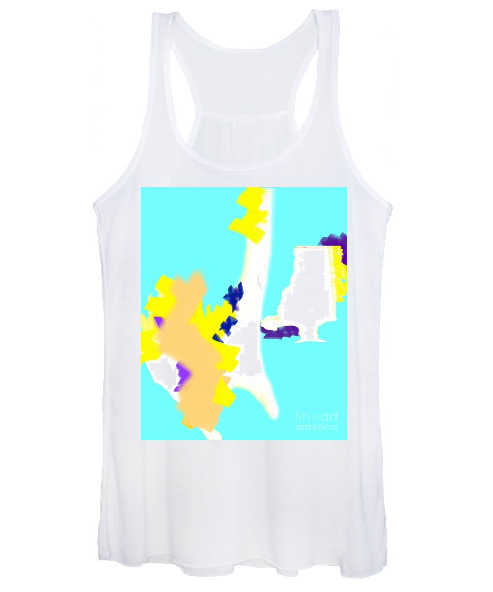 Abstract Art Women's Tank Top featuring the digital art Even the Memory by Jeremiah Ray