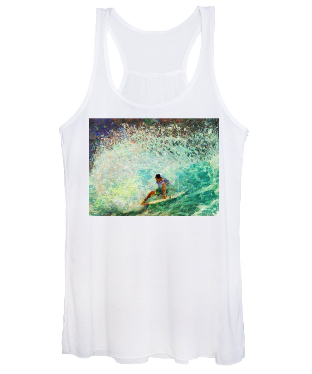 Surf Women's Tank Top featuring the painting Fade by Trask Ferrero