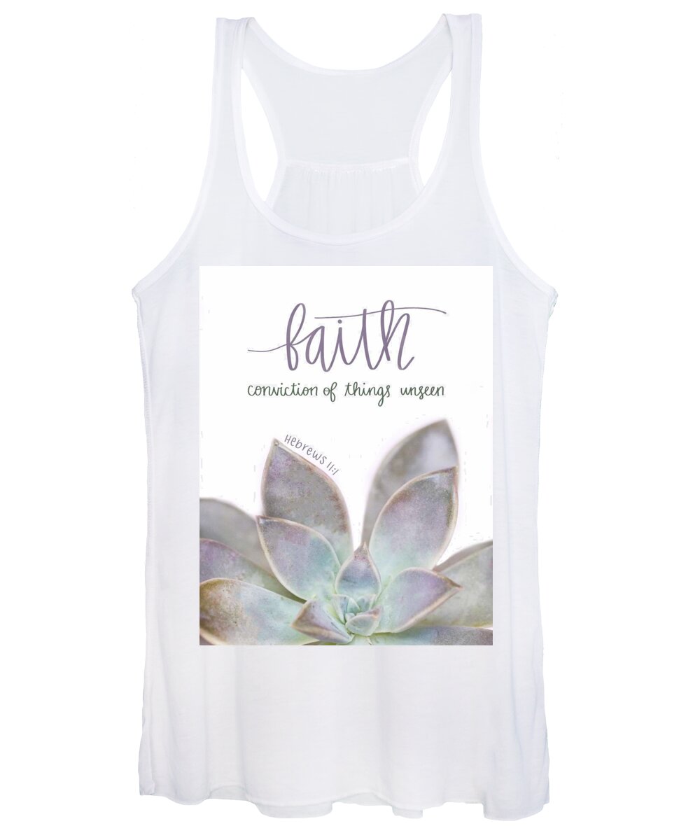  Women's Tank Top featuring the digital art Faith Conviction of Things Unseen by Stephanie Fritz