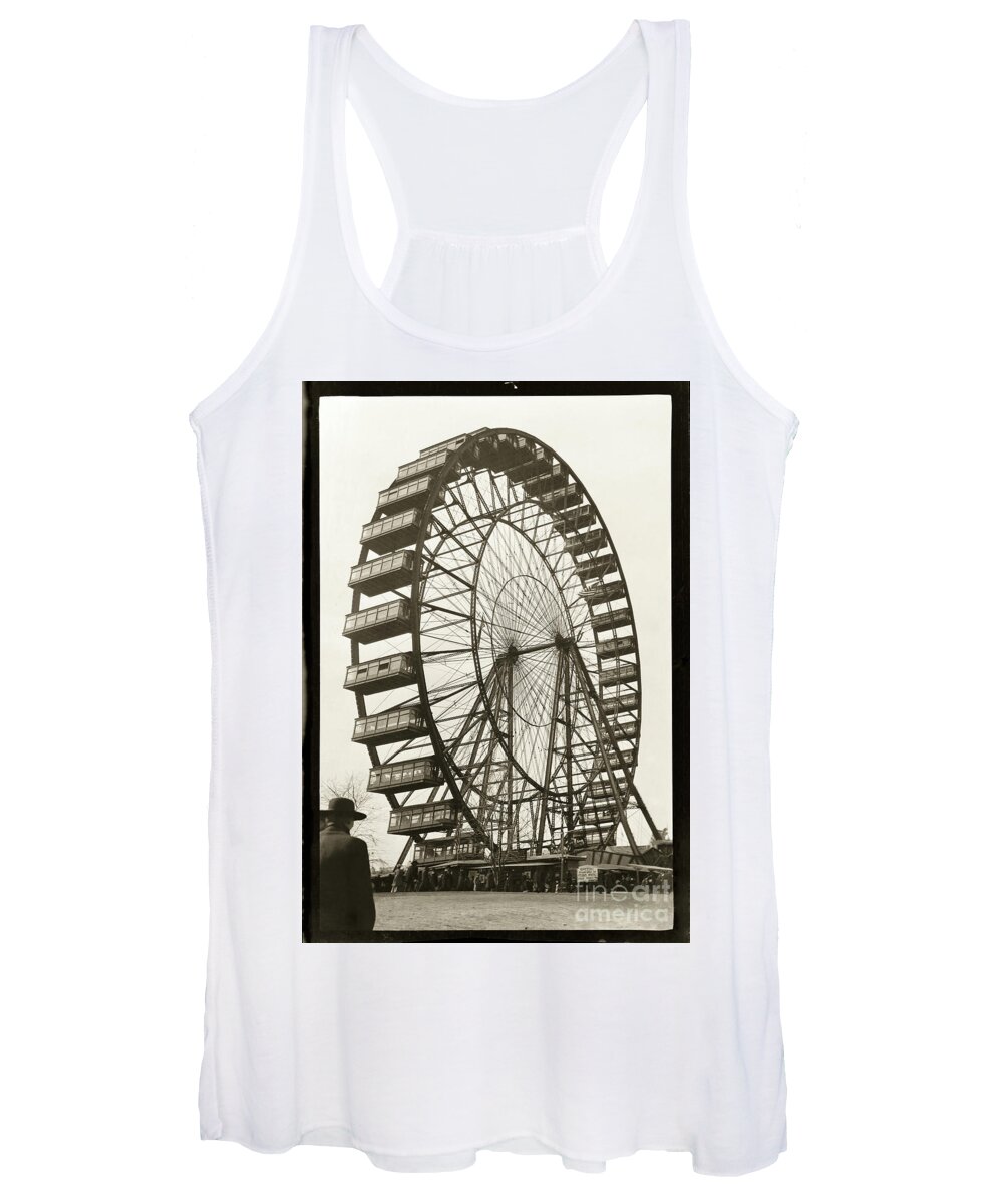 America Women's Tank Top featuring the photograph Ferris Wheel 1904 by Martin Konopacki Restoration