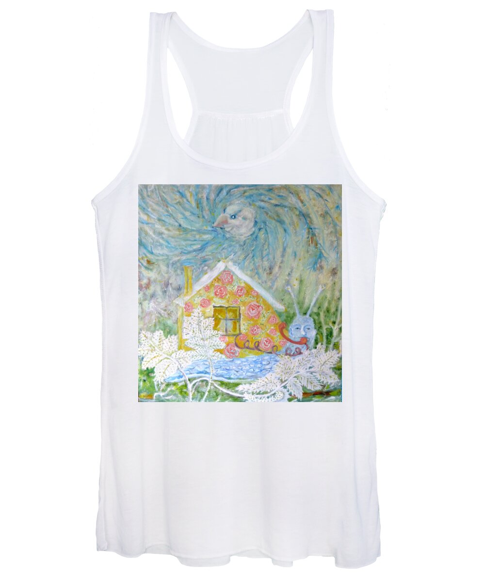 Hurry Up Slowly Women's Tank Top featuring the painting Festina lente by Elzbieta Goszczycka