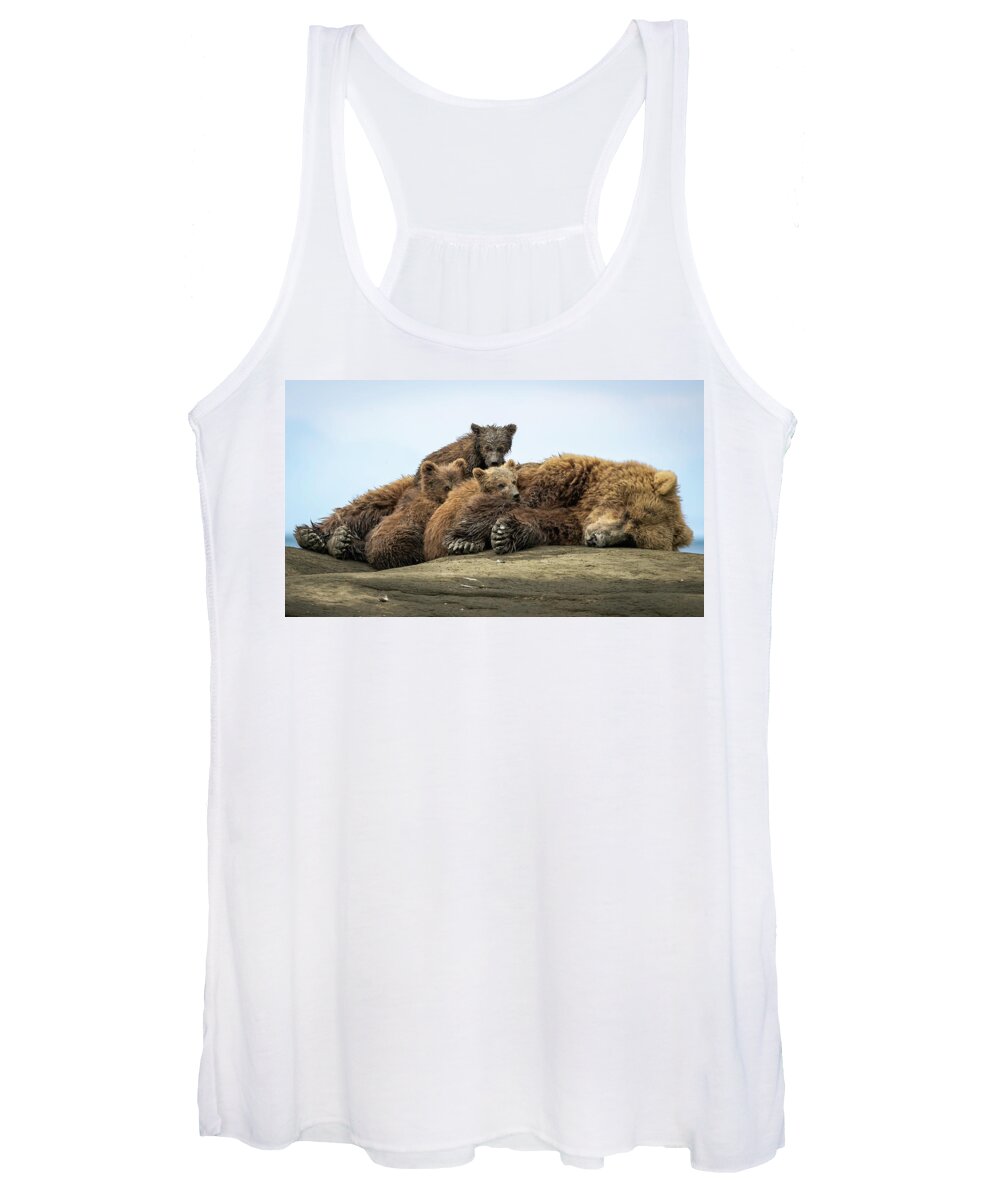 Grizzly Women's Tank Top featuring the photograph Finishing Up a Nap by Laura Hedien