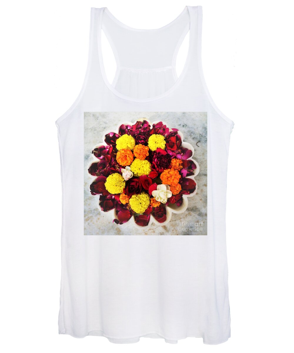Floral Art Women's Tank Top featuring the photograph Flower offering by Jarek Filipowicz