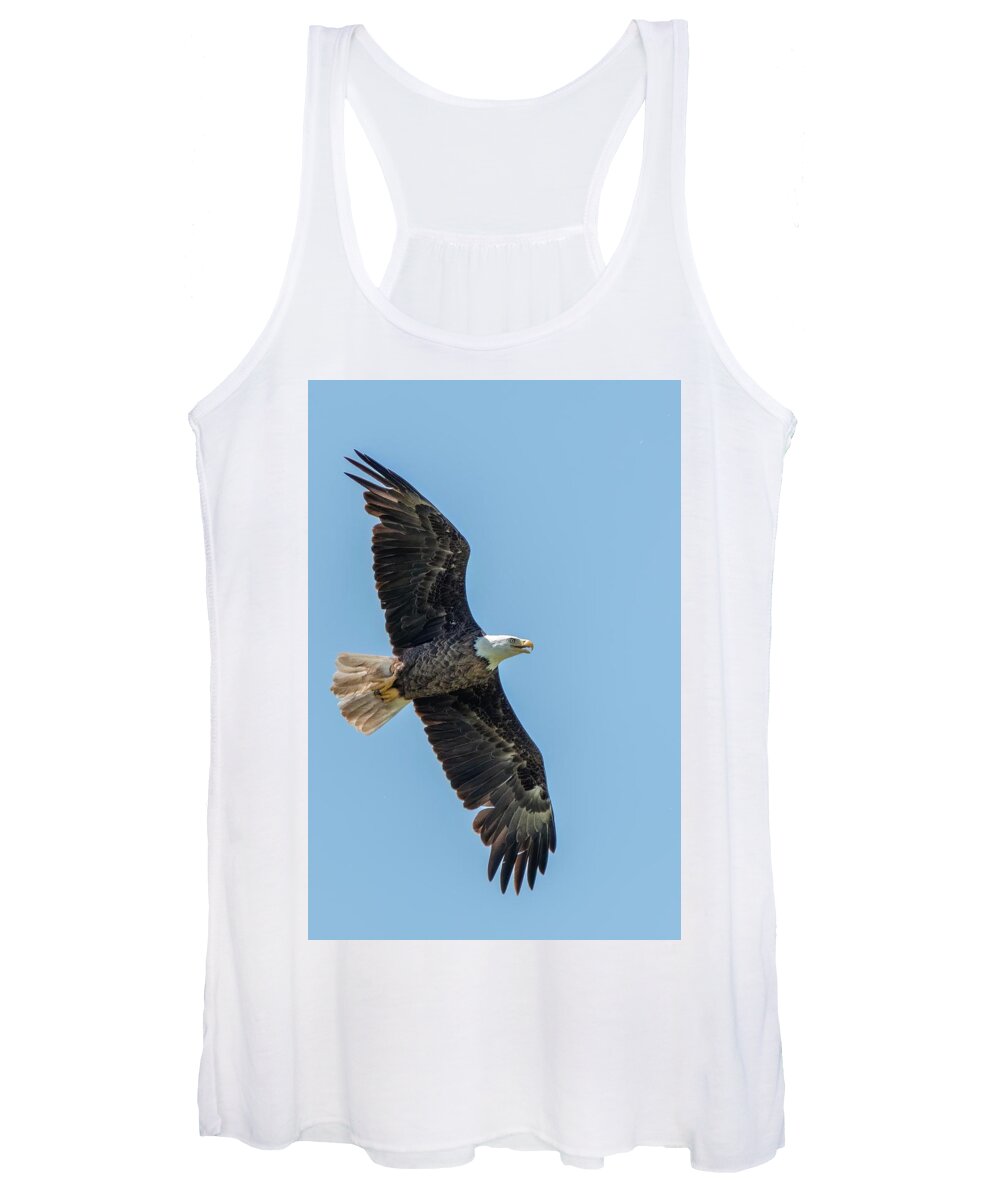 Bald Eagle Women's Tank Top featuring the photograph Fly Like an Eagle by Linda Shannon Morgan