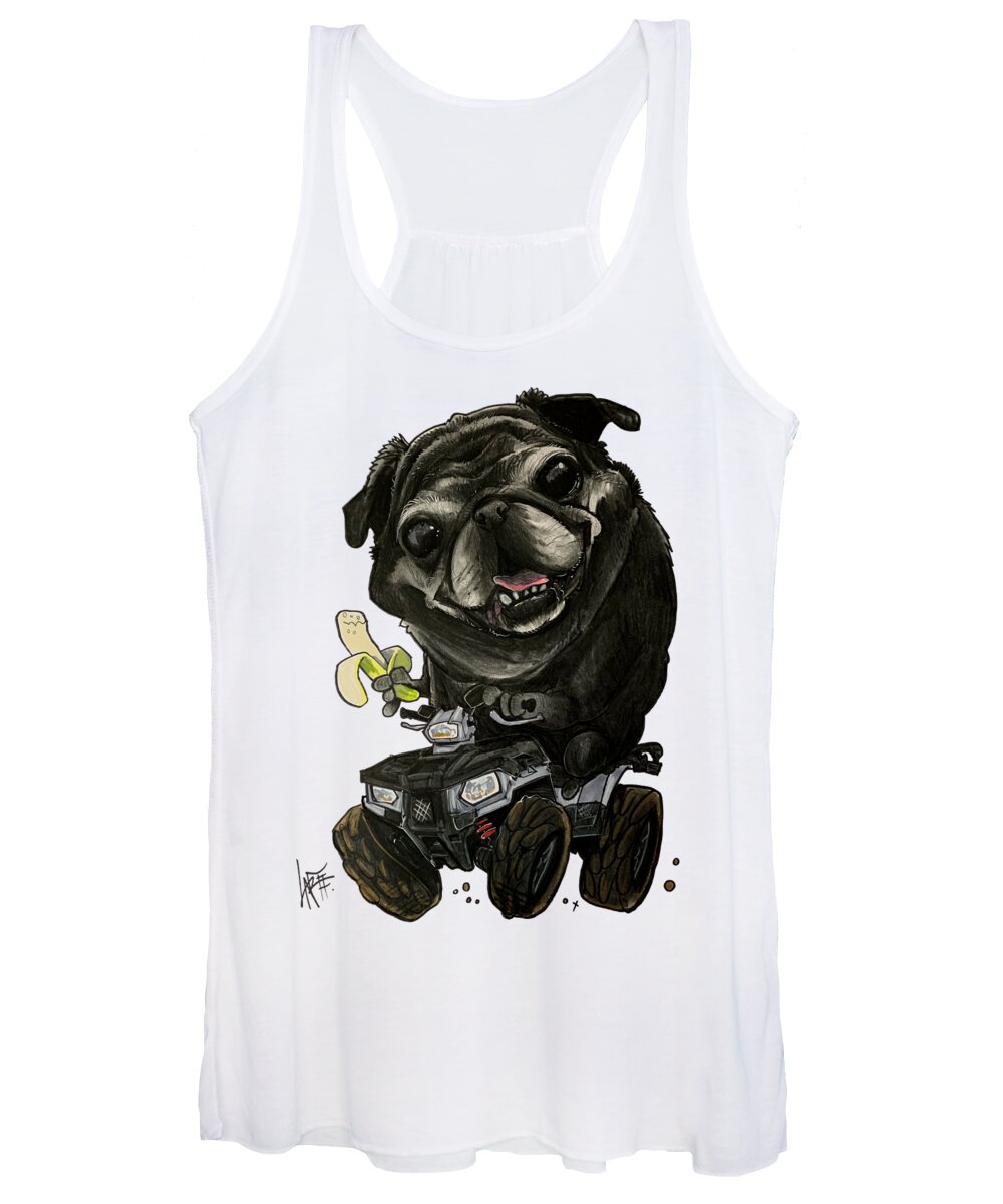 Fraboni Women's Tank Top featuring the drawing Fraboni 5496 by Canine Caricatures By John LaFree