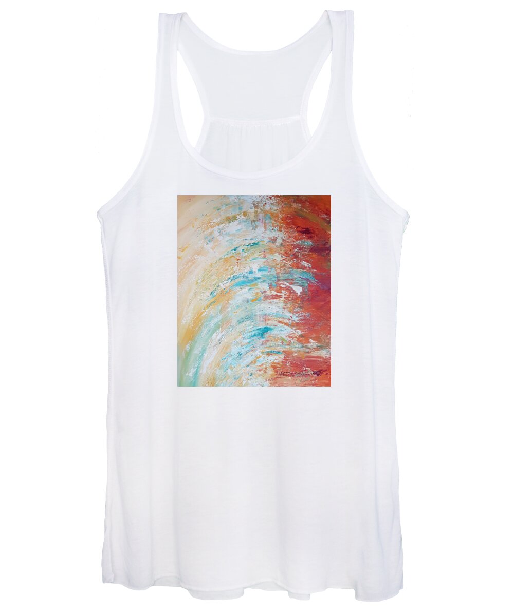 Abstract Women's Tank Top featuring the painting From Sea to Sea by Christine Cloutier