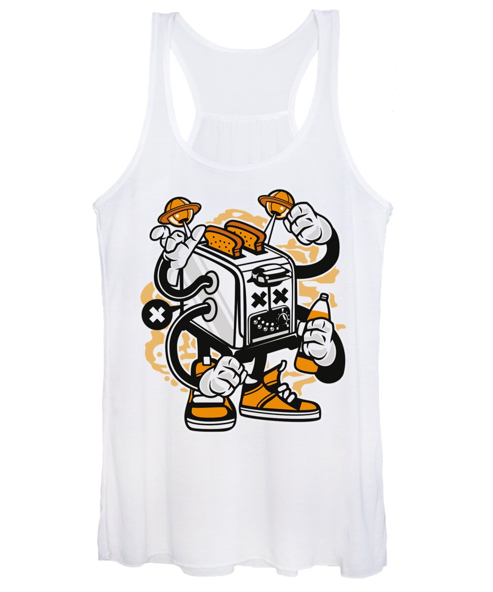 Toaster Women's Tank Top featuring the digital art Funny Toaster by Long Shot