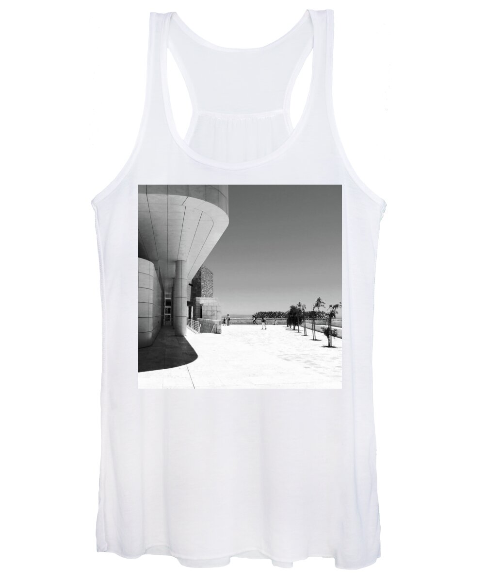 Architecture Women's Tank Top featuring the photograph Getty Museum Architecture Plaza Los Angeles by Patrick Malon