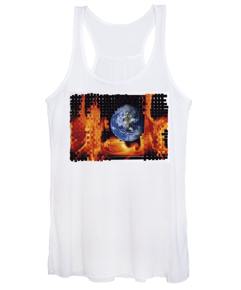 Earth Women's Tank Top featuring the photograph Global Warming by Valerie Brown