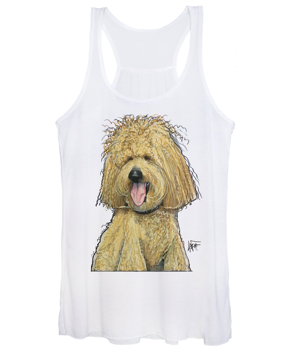 Godby Women's Tank Top featuring the drawing Godby 5308 by Canine Caricatures By John LaFree