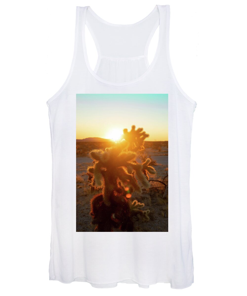 California Women's Tank Top featuring the photograph Golden Cholla 2 by Go and Flow Photos