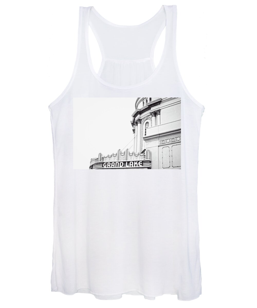 Sky Women's Tank Top featuring the photograph Grand Lake Devoid of Colour by Maggy Marsh