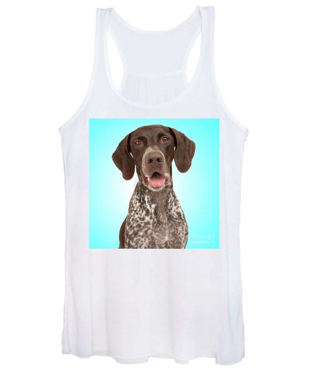 Dog Dogs Doggie Art German Shorthaired Pointer Gsp Fine Art Photography  Women's Tank Top featuring the photograph GSP Joy by Renee Spade Photography