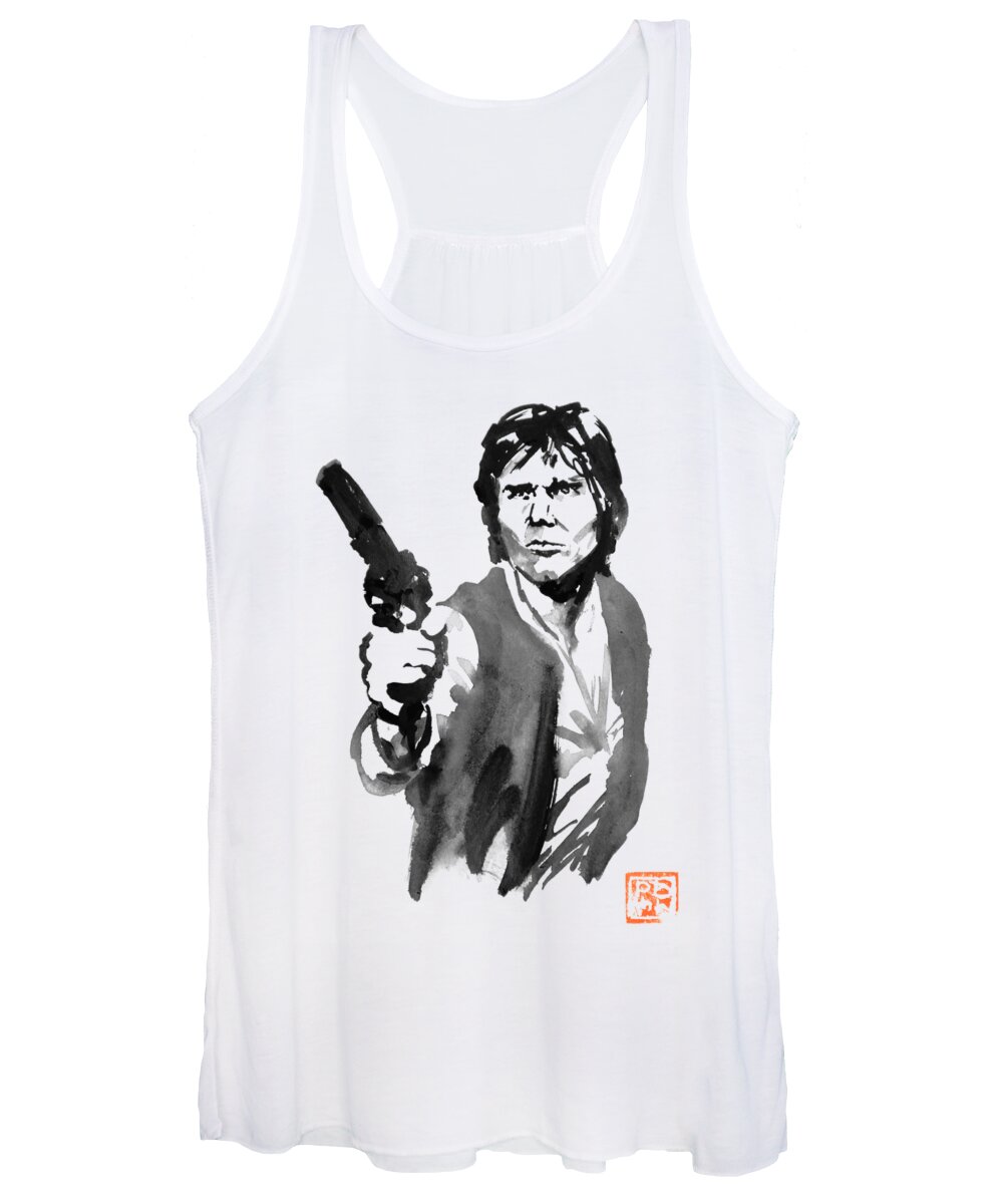 Han Solo Women's Tank Top featuring the painting Han Solo by Pechane Sumie