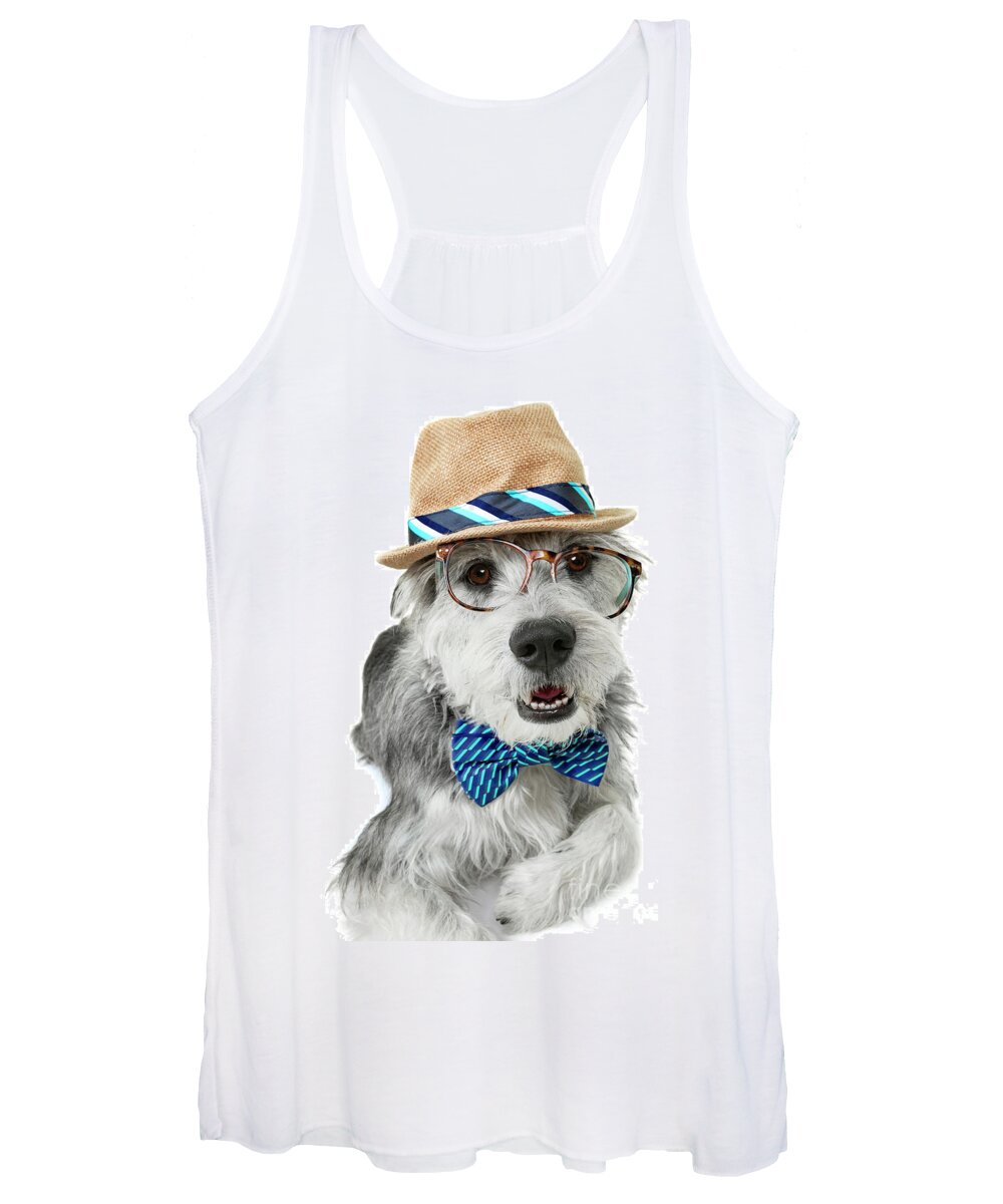Dog Women's Tank Top featuring the photograph Handsome Scrappy Dog Joy by Renee Spade Photography