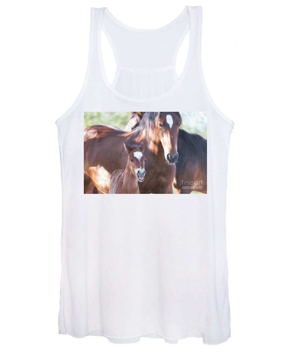 Foal Women's Tank Top featuring the photograph Happy by Shannon Hastings